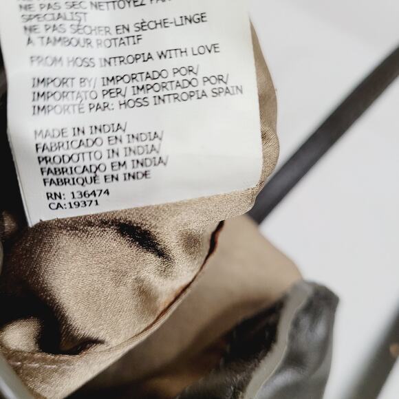 Hoss Intropia brown leather beaded and metal sequined cross body bag - Picture 14 of 16